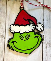 Grinch Face Ornament