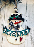 Snowman with Frosty Banner