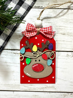 Reindeer, string of lights ornament