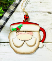 Vintage Santa mug ornament