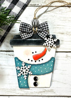 Snowman latte ornament