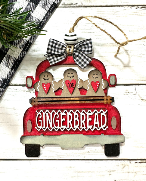 Gingerbread truck ornament