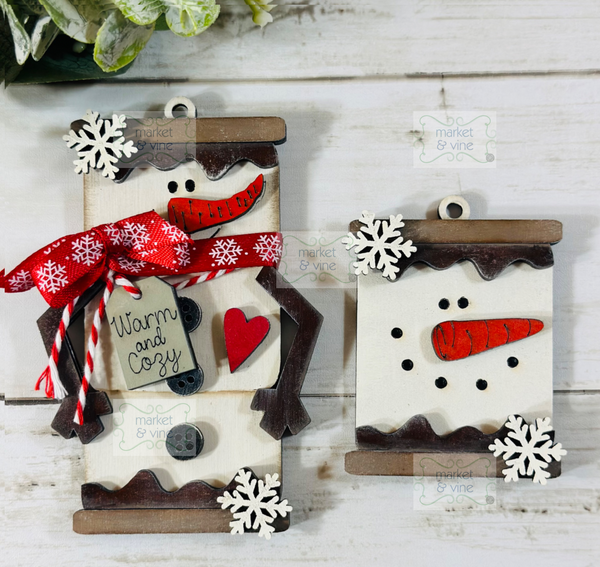 S’mores Snowmen Ornament Set