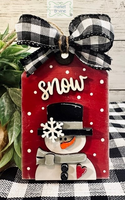 "Snow" Snowman Ornament