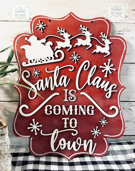 Vintage Santa Sign